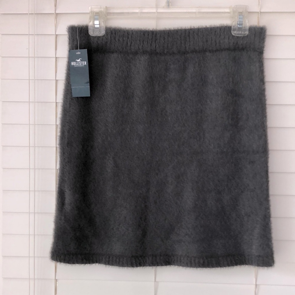 Hollister Skirt Ultra High Rise Gray SZ L New with Tags!